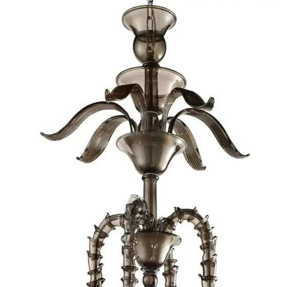 Image 1 of Handcrafted Modern Fumé Murano Glass Chandelier by Simoeng for Simoeng