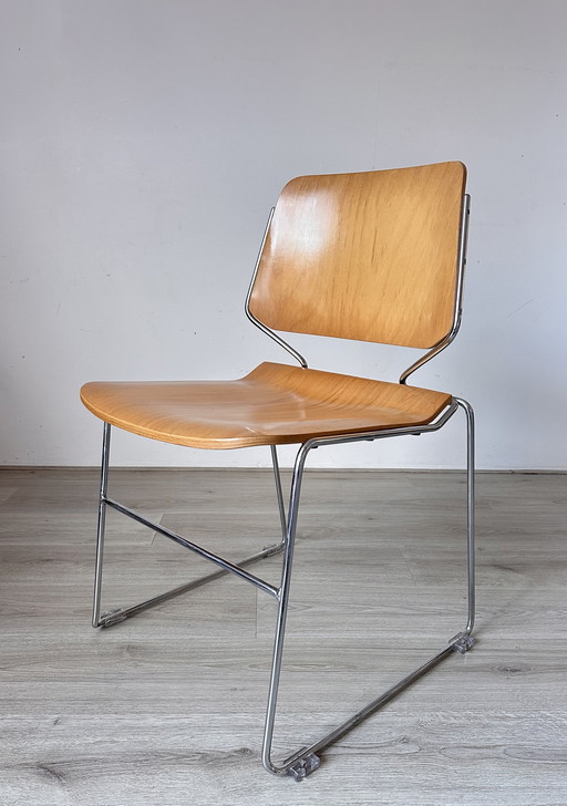 6x Matrix Krueger wooden design chairs