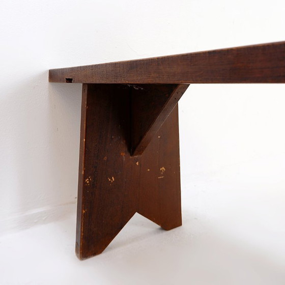 Image 1 of Panchina rustica in legno - 20° secolo