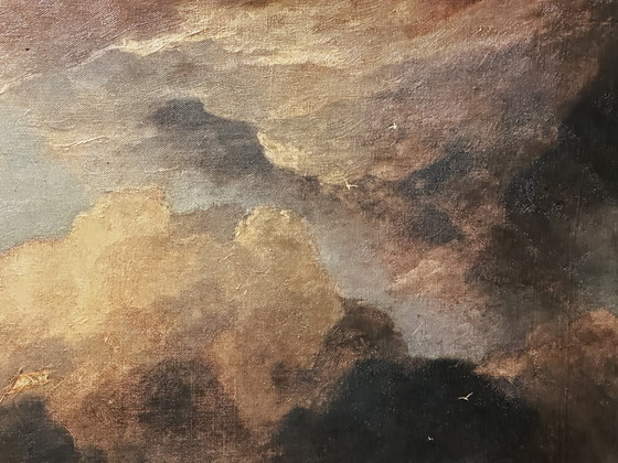Image 1 of D'après J.M.W. Turner (1775-1851) - Jetée de Calais - Huile sur toile encadrée 104 x 81 cm