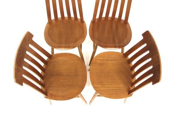 Image 1 of Set aus 4 Teakholzstühlen, Jan Hallberg, Edsbyverken, Schweden, 1960