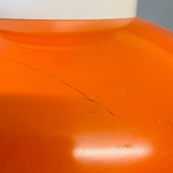 Image 1 of Grote oranje metalen eetkamerlamp in Space Age Scandinavische moderne stijl, jaren 70.