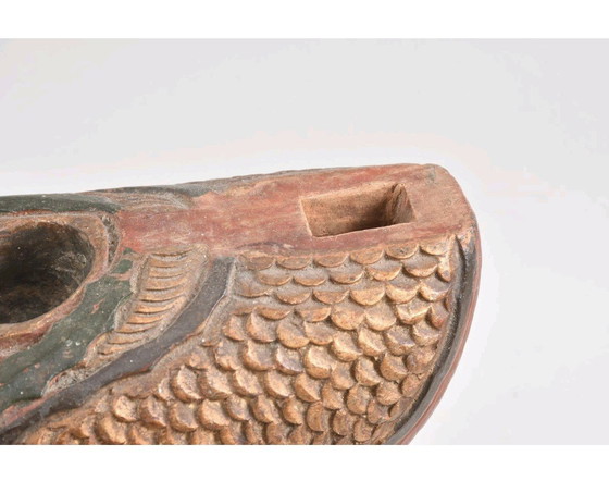 Image 1 of Asiatika Mancala Spielbrett Holz geschnitzt und bemalt 