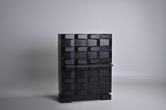 Image 1 of CREDENZA BELGA CON DESIGN TRIDIMENSIONALE ANNI '70