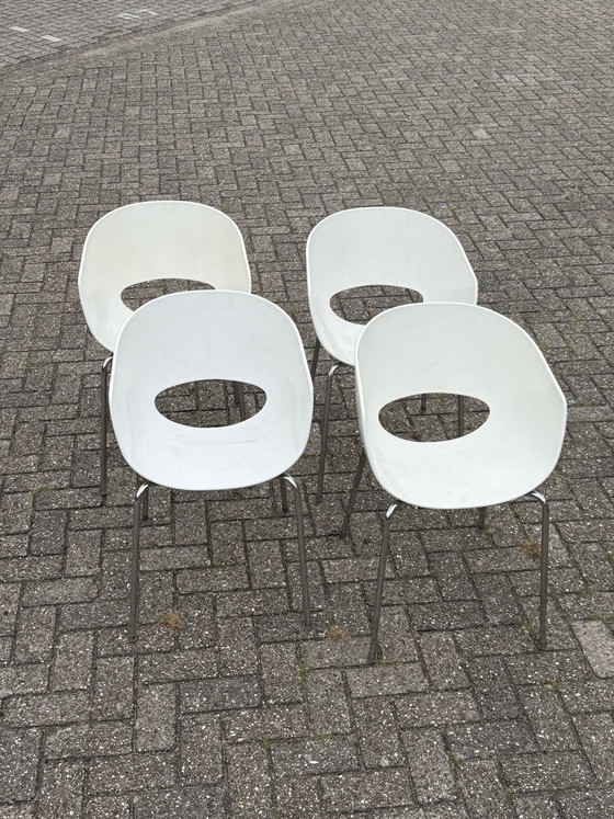 4x Orbit Large Stoelen Sintesi – Eetkamerstoelen, Plastic, Aluminium (photo 6 of 13)