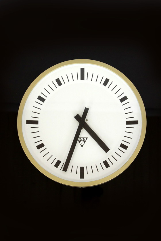 Image 1 of Vintage Industrial Wall Clock from Pragotron, 1970s
