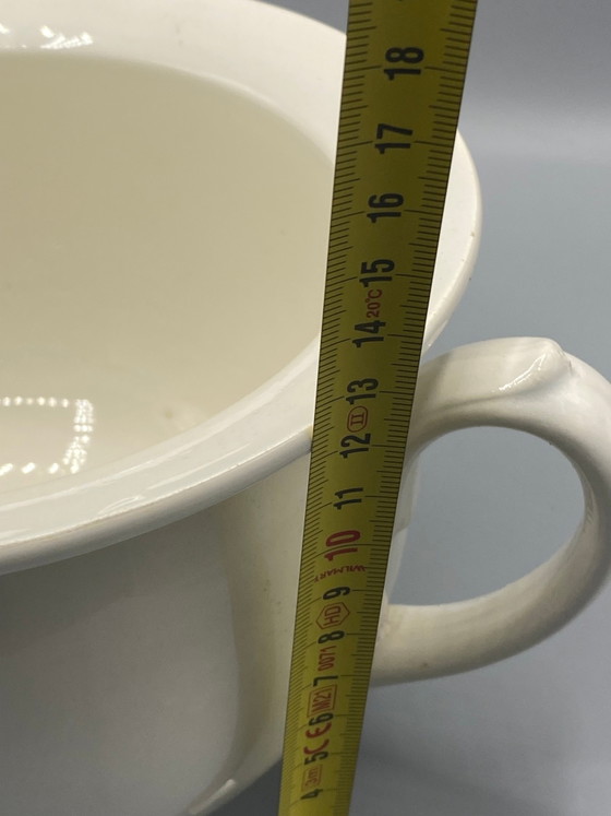 Vaso da notte in terracotta bianca – Digoin & Sarreguemines – Bianco semplice – Oggetti decorativi (photo 6 of 6)