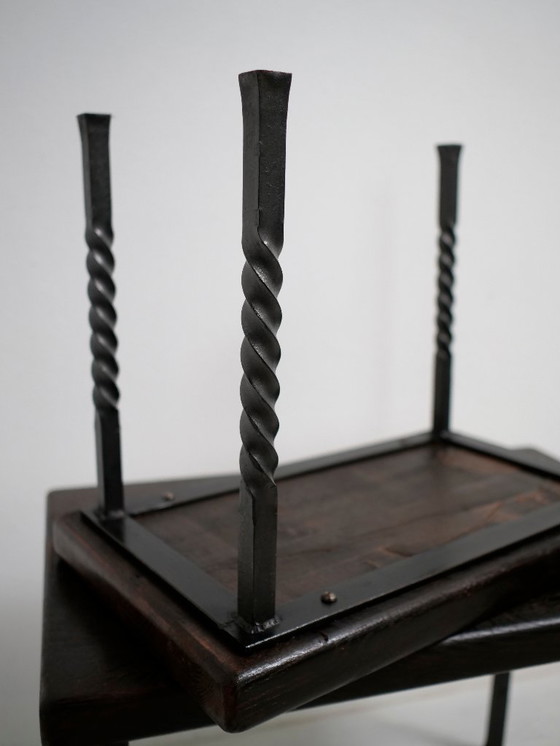 Image 1 of Brutalist wrought iron nesting tables