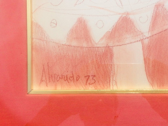 Image 1 of Alvarido, Red Chalk: 'Children' 70s Vintage *