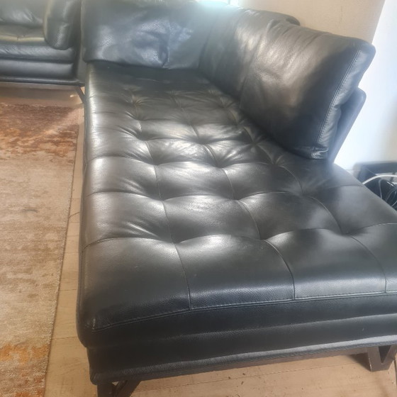 Image 1 of Divano in pelle nera Roche Bobois Littoral