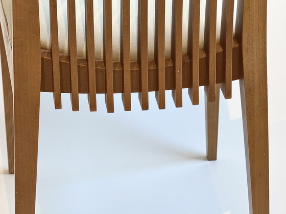 Image 1 of Set 4 Vintage Eetkamer Stoelen A. Sibau /  Frank Llyod Wright /. 80’s 