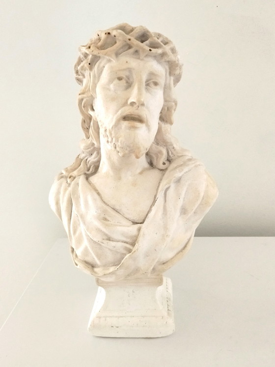 Gipsen Buste Christus met Doornen 30 cm Togneri – Kunst, Other (photo 2 of 14)