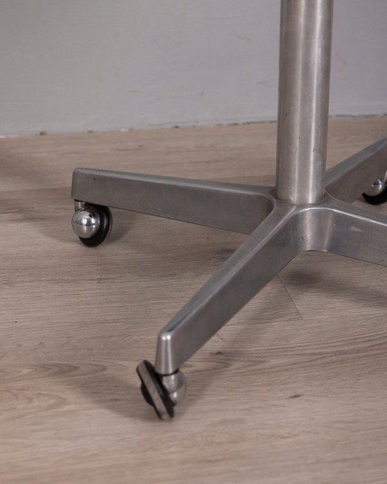 Image 1 of Tabouret vintage des années 1960 en métal et cuir, style industriel