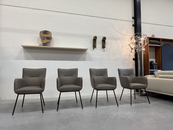 Image 1 of 4 HE Design Freya Esszimmerstühle Leder