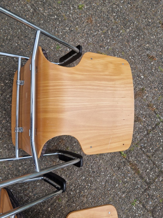4 vintage 60s chairs – Dining chairs, Plastic, Textile (photo 8 of 8)