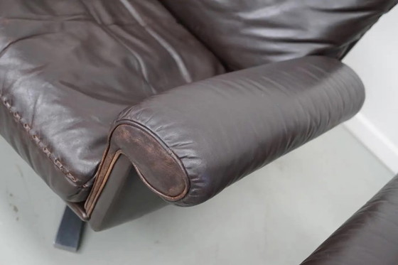 Image 1 of Vintage De Sede DS-31 Swivel Armchair in Brown Leather
