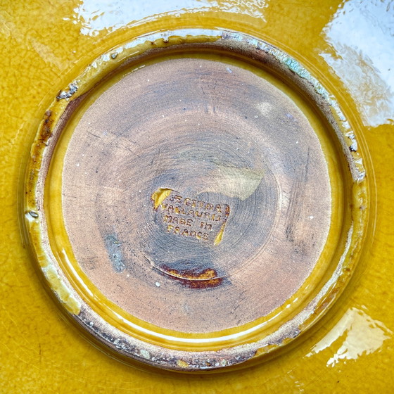 Vintage ochre earthenware dish AEGITNA Vallauris 1950s/60s – Crockery, Retro (photo 10 of 10)