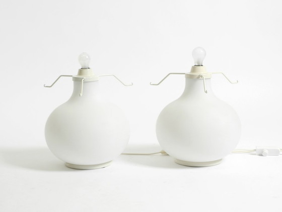 Image 1 of Two large original 1980s Leucos Paralume table lamps, made in Italy | height 73 cm | 28,7"