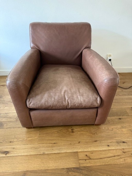 Poltrona Marconi Saddle in pelle