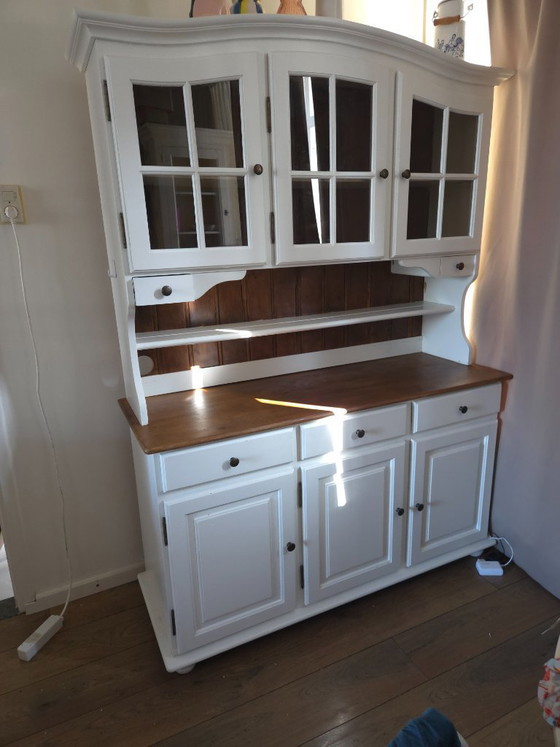 Image 1 of French Provençal or Rustic Farmhouse Buffet and Display Cabinet