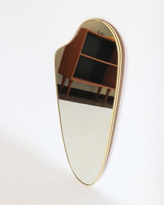 Image 1 of Vintage brass organic mirror asymmetrical