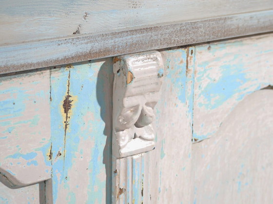 Antique blue patina shop counter (c.1940) #81 – Display cabinets (photo 29 of 40)
