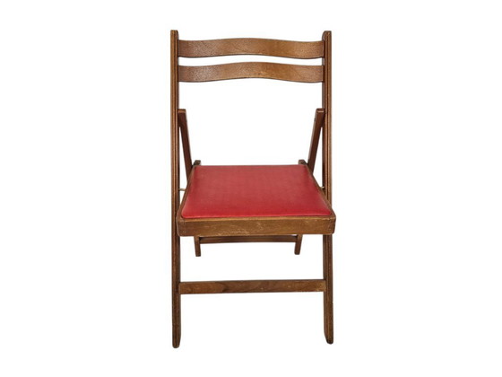 Image 1 of Vintage - Sedia pieghevole - legno - similpelle - anni '60