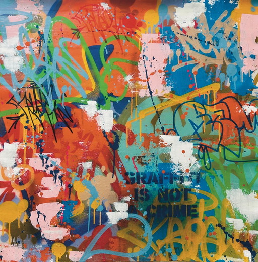 Tableau D'artiste - Reyes - Abstraction De Rue