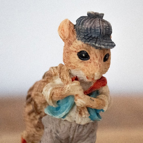 Image 1 of Figurine de loir Humphrey vintage de 1989 par Leonardo, souris du village Little Nook