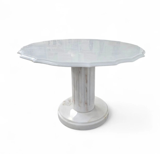 Neoklassieke Italiaanse wit Drapery marmeren Bijzet-/Salontafel – Koffietafelboeken, Marble (photo 4 of 17)