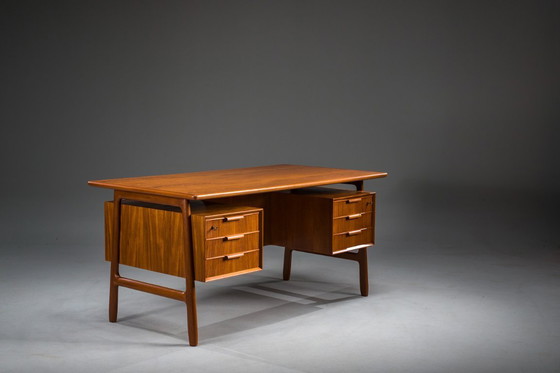 Image 1 of Scrivania modello 75 in teak di Omann Jun Møbelfabrik, anni '60