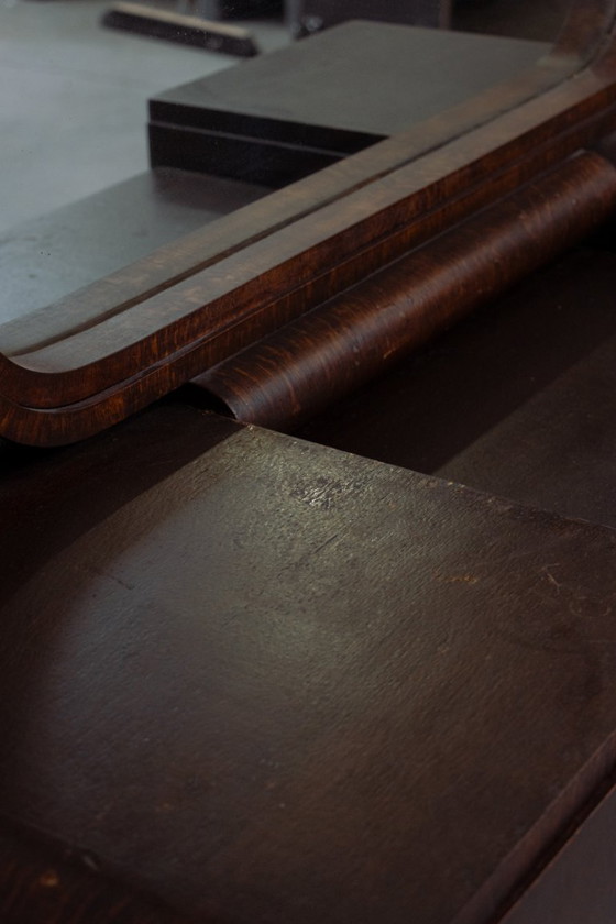 Image 1 of 1930s art deco grand mirror vanity