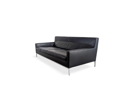Image 1 of Canapé Zanotta original, canapé design italien, cuir, noir