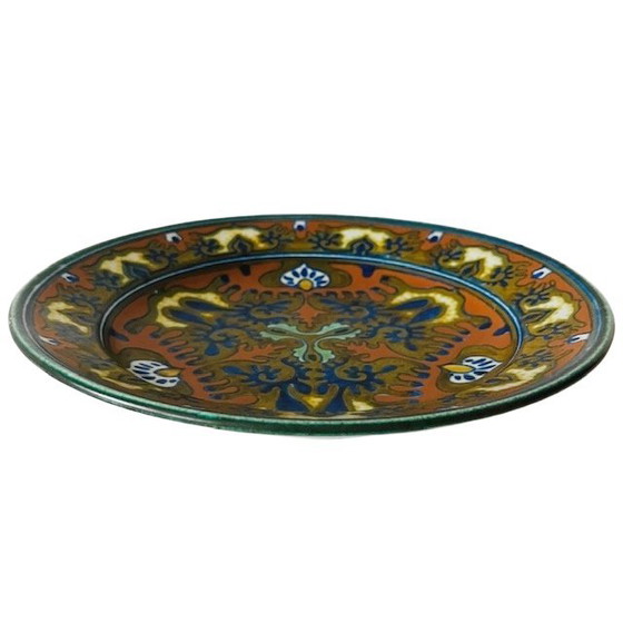 Image 1 of Antique Art Nouveau Rhodian decorative plate, Pottery Factory South Holland 1920s