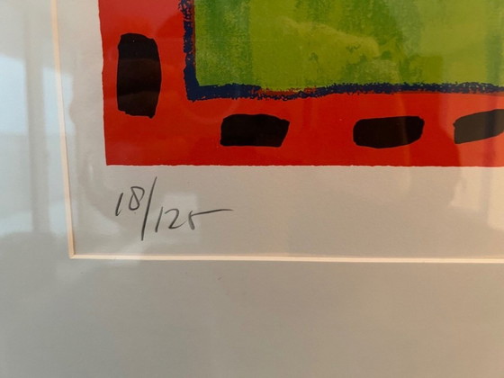 Image 1 of Grafik Le Pique Nique von Wouter Stips 18/125, gerahmt