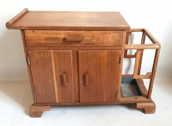 Image 1 of Klein art-deco kastje voor in de hal, 80 cm breed