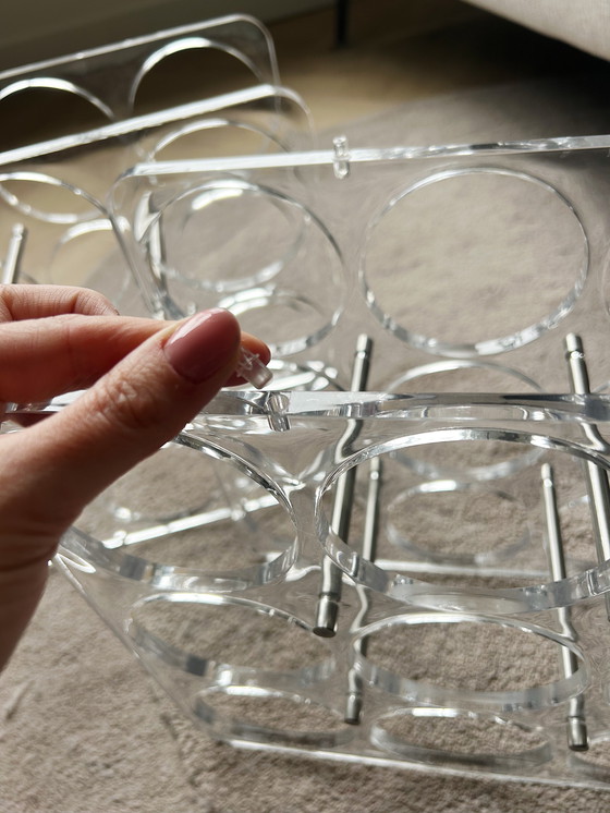 Image 1 of Portabottiglie vintage in acrilico degli anni '70-'80