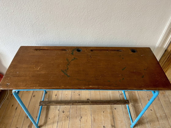 Image 1 of Antieke vintage schoolbank / bureau