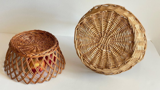 Image 1 of Vintage Rattan Baskets