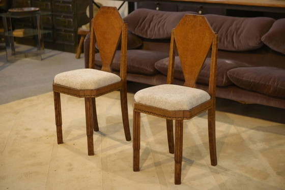 Pair of Art Deco chairs attributed to Baptistin Spade 1930s – Dining chairs (photo 12 of 12)