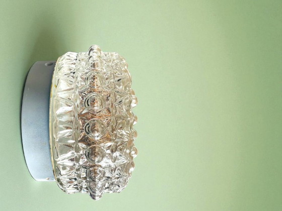 Image 1 of Paire de lampes encastrées en verre pour plafond ou mur