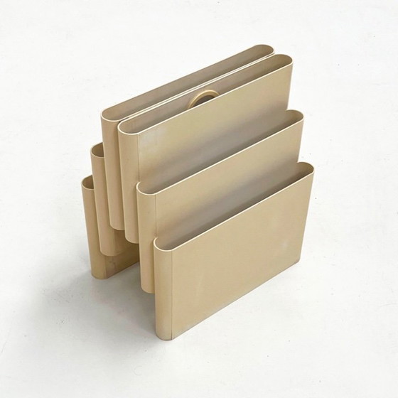 Image 1 of White Magazine Rack by Giotto Stoppino for Kartell, 1970s