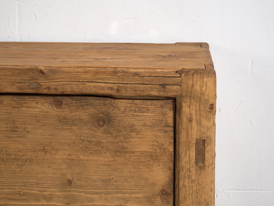 Buffet bas ancien de style primitif (c.1900) #2, Bois, Fer, Marron, Rustic (photo 46 sur 55)