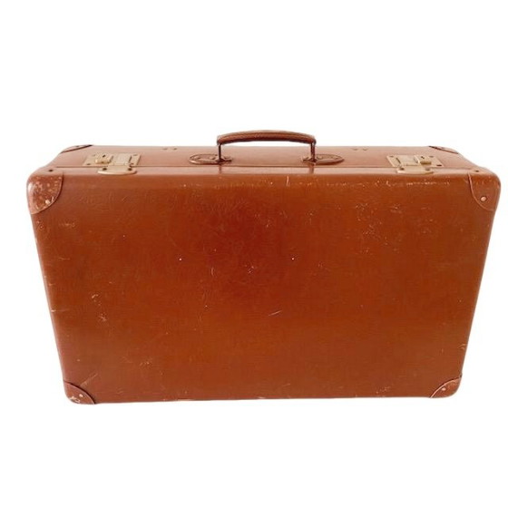 Image 1 of Valigia in pelle nubuck marrone vintage brocante