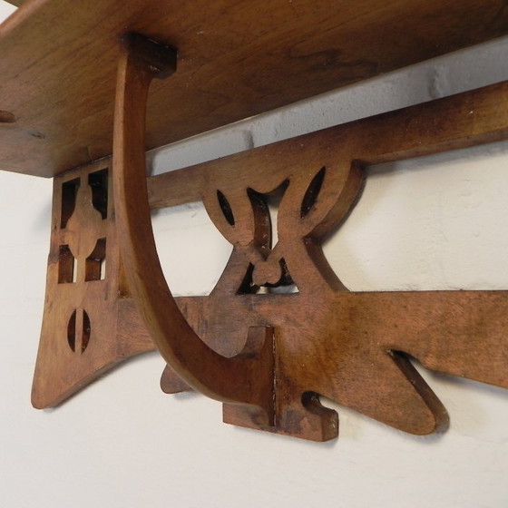 Image 1 of Appendiabiti da parete in stile Liberty, etagere, anni '20