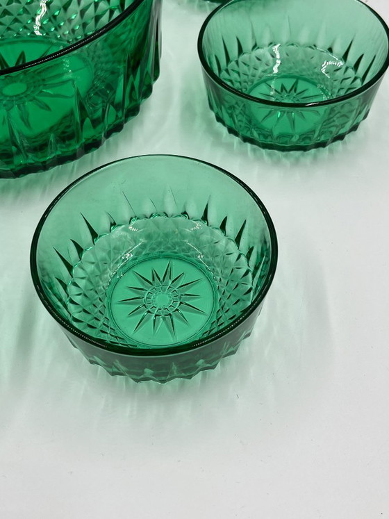 Lot 1 Salad Bowl and 8 Small Bowls Arcoroc Diamant – Glass & Decanter, Glass (photo 3 of 13)