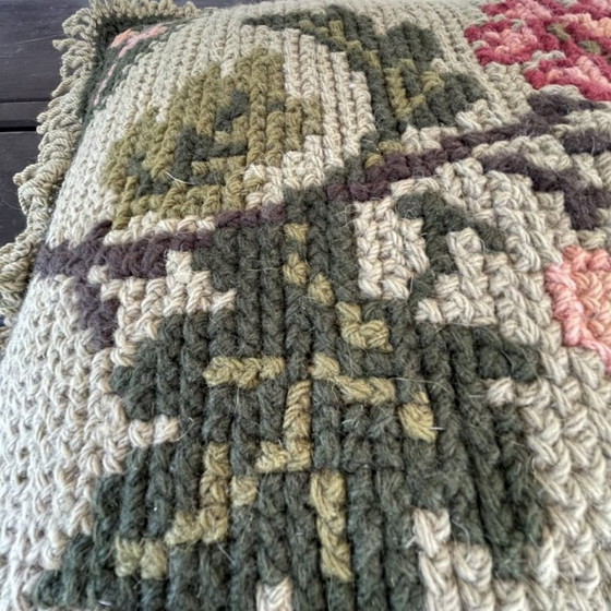 Antica Fodera per Cuscino Tradizionale Portoghese Arraiolos in Legno – Cuscini, Wool (photo 7 of 10)