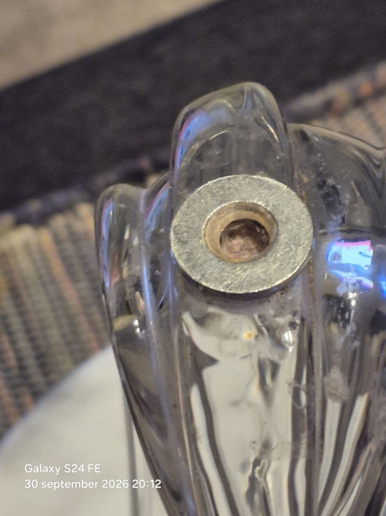 Cisne de cristal macizo – Cristallerie Lorraine, Portavelas, Metal (photo 3 of 7)