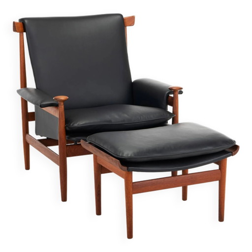 Bwana Lounge Chair and ottoman by Finn Juhl for France & Son, Denmark, 1960s