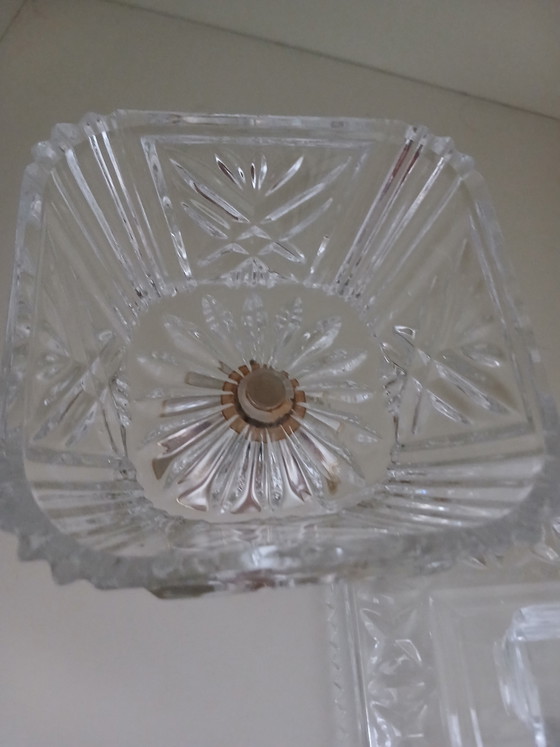 Bonbonnière vintage en cristal (bonbonschaal) avec couvercle assorti – Bols, Crystal, Metal (photo 4 of 7)